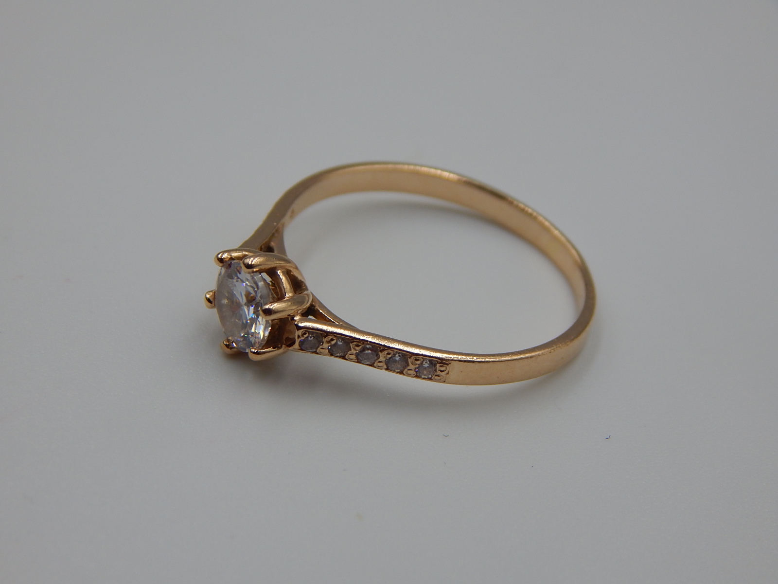 Кольцо из красного золота с цирконием (33720971) 2