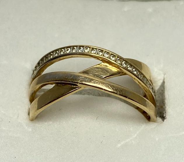 Кольцо из красного золота с цирконием (33213057)  2