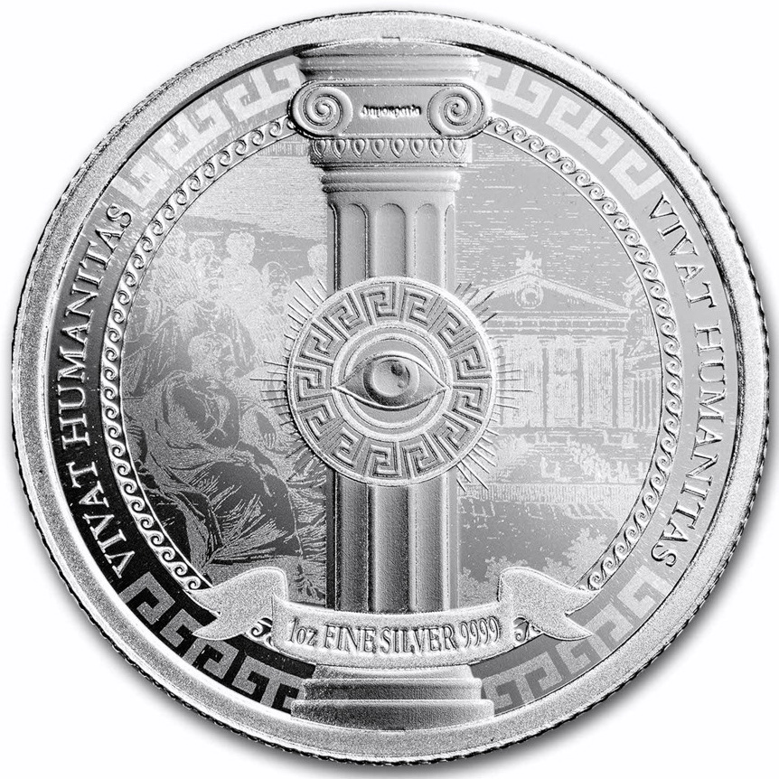 Срібна монета 1oz Хай Живе Людство «Vivat Humanitas» 2 долара 2023 Ніуе (31765717) 0