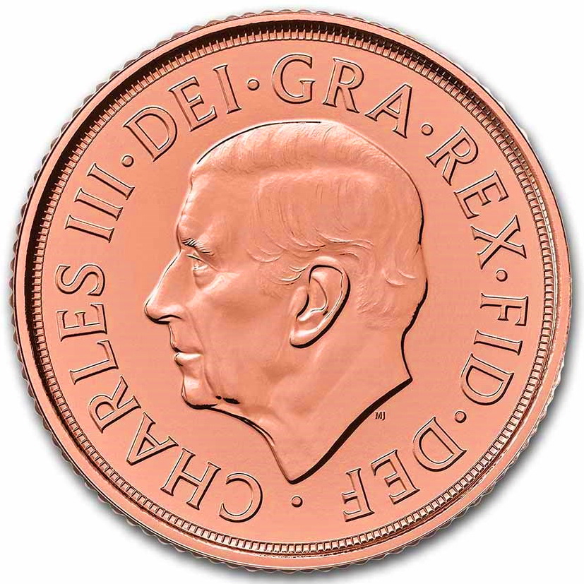Золота монета Соверен Карла III «Меморіал» 2022 Великобританія (31805315) 0