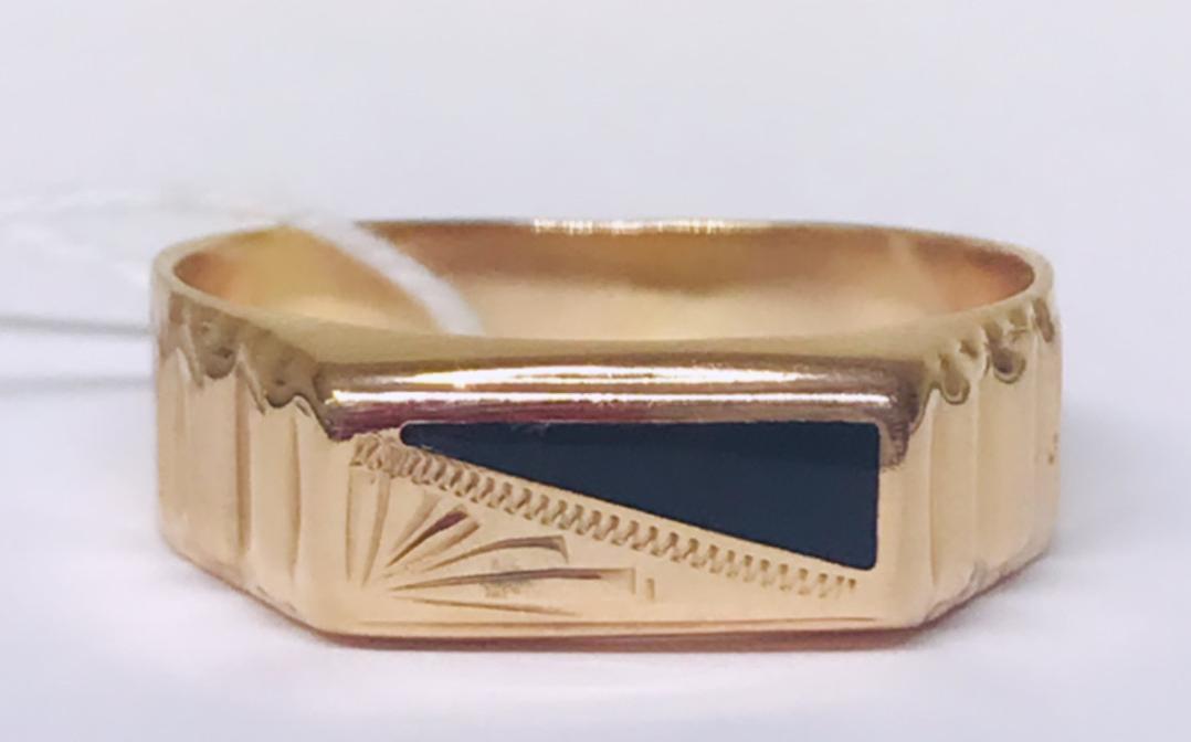 Перстень із червоного золота з емаллю (28788252) 3