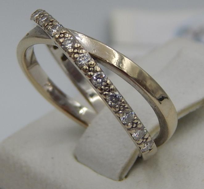 Кольцо из белого золота с бриллиантом (-ми) (28660478 1