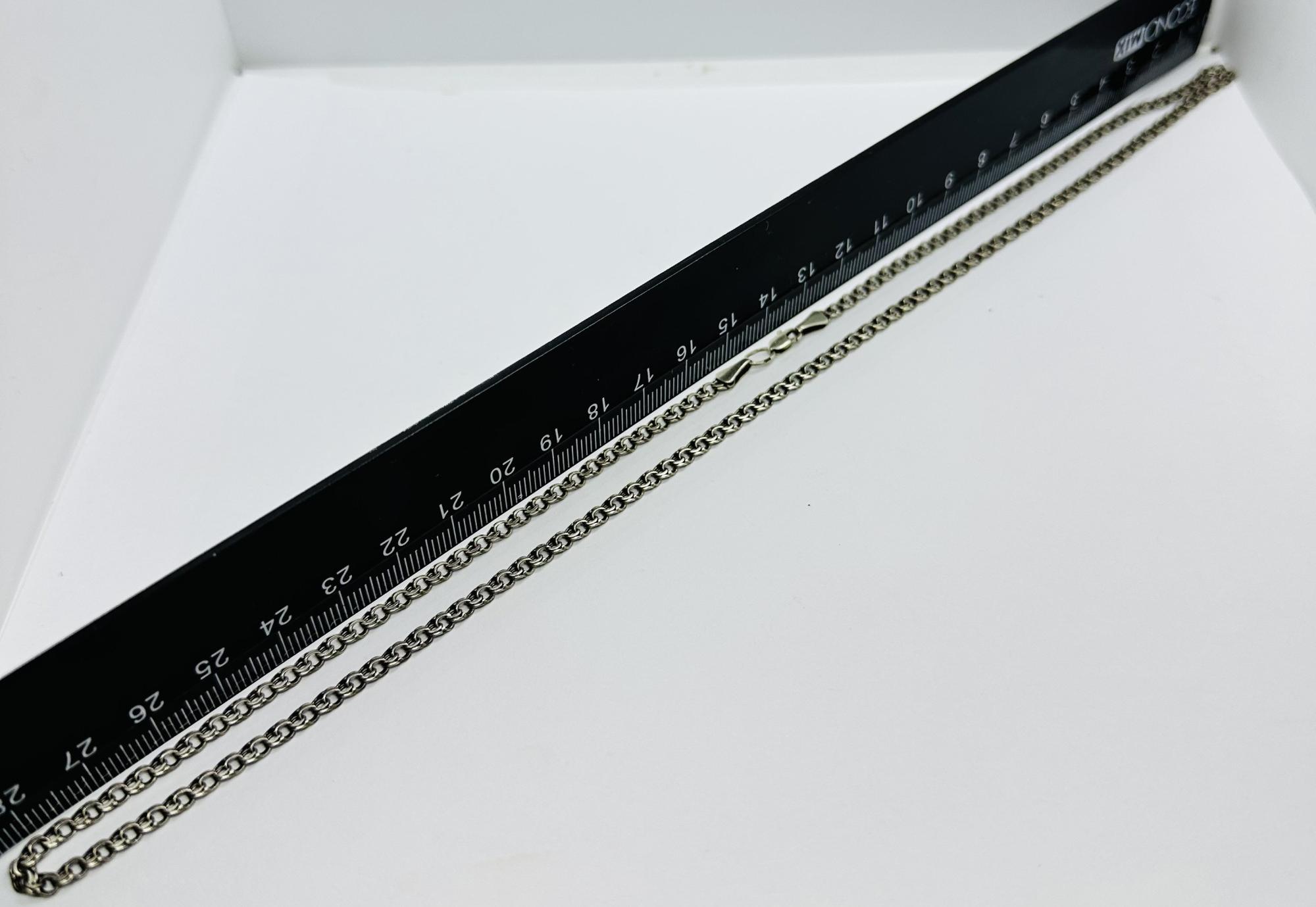 Серебряная цепь с плетением Бисмарк (33745498) 1