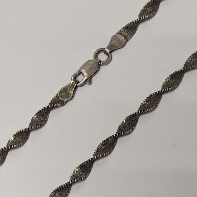Серебряная цепь с плетением Фантазийное (33388393) 0