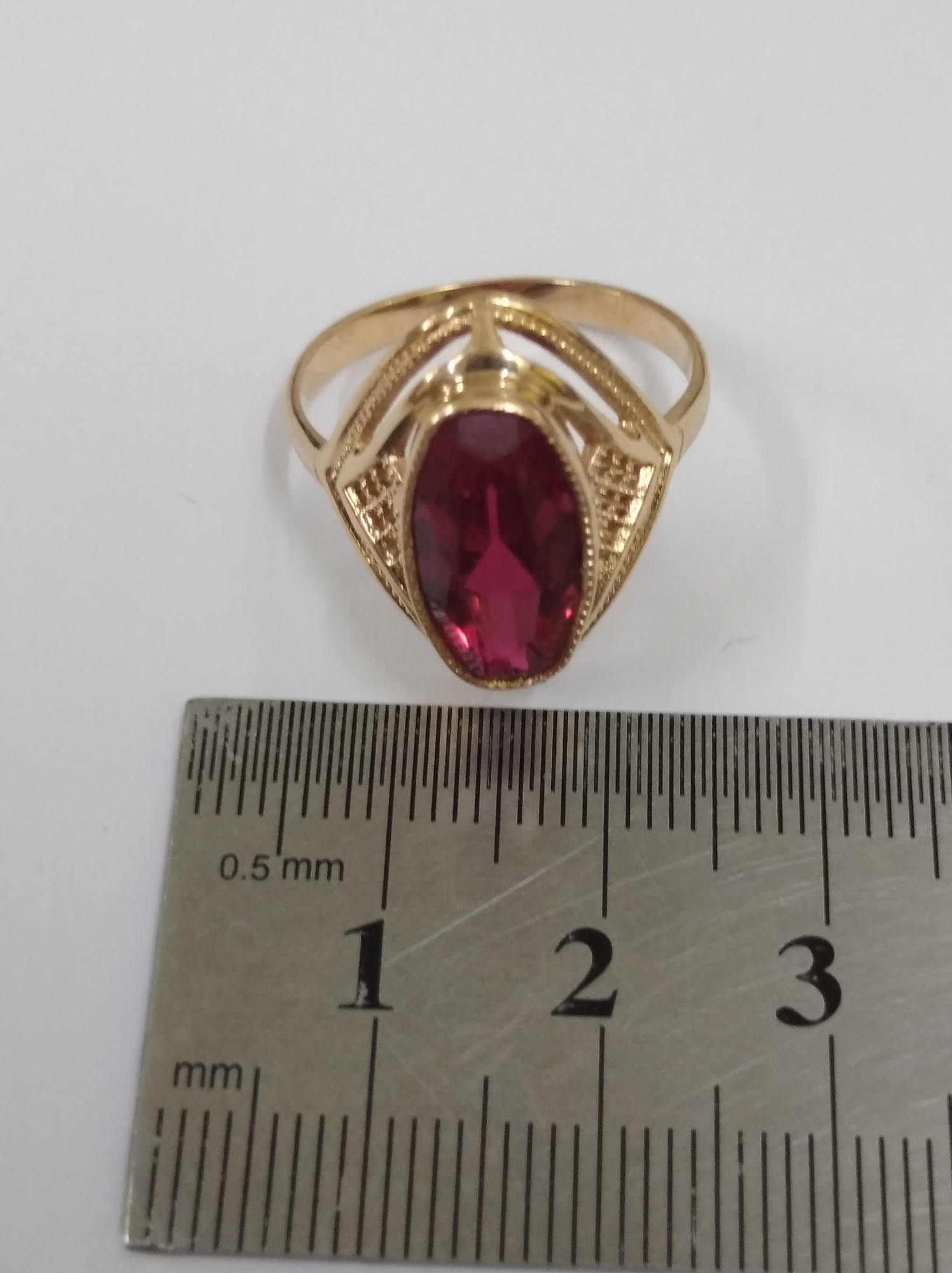 Кольцо из красного золота с рубином (32766785) 5