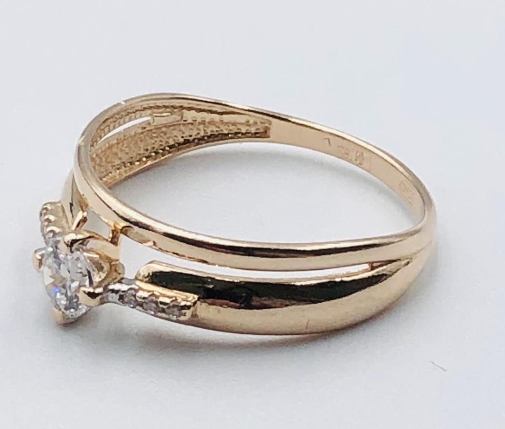 Кольцо из красного золота с цирконием (33793109)  1