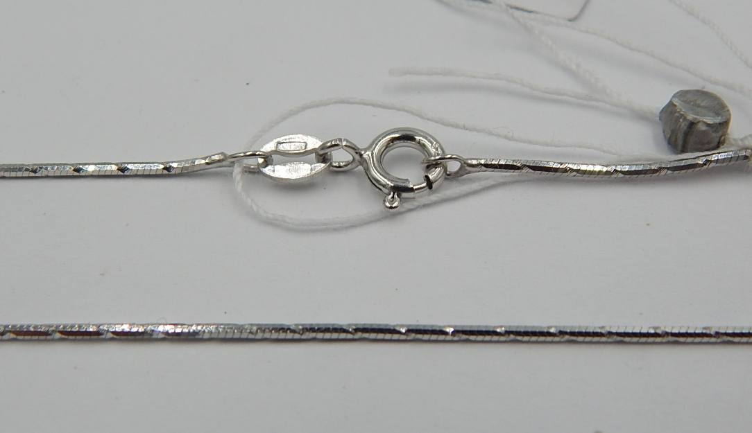 Серебряная цепь с плетением Снейк (31976192) 0