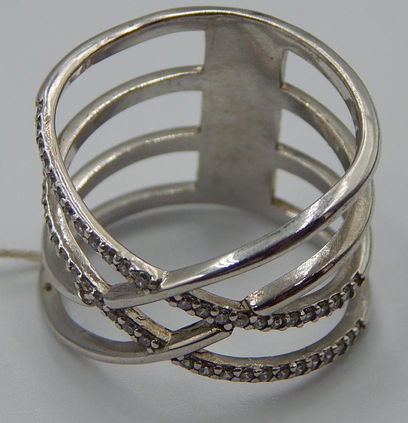 Серебряное кольцо с цирконием (31385248) 2