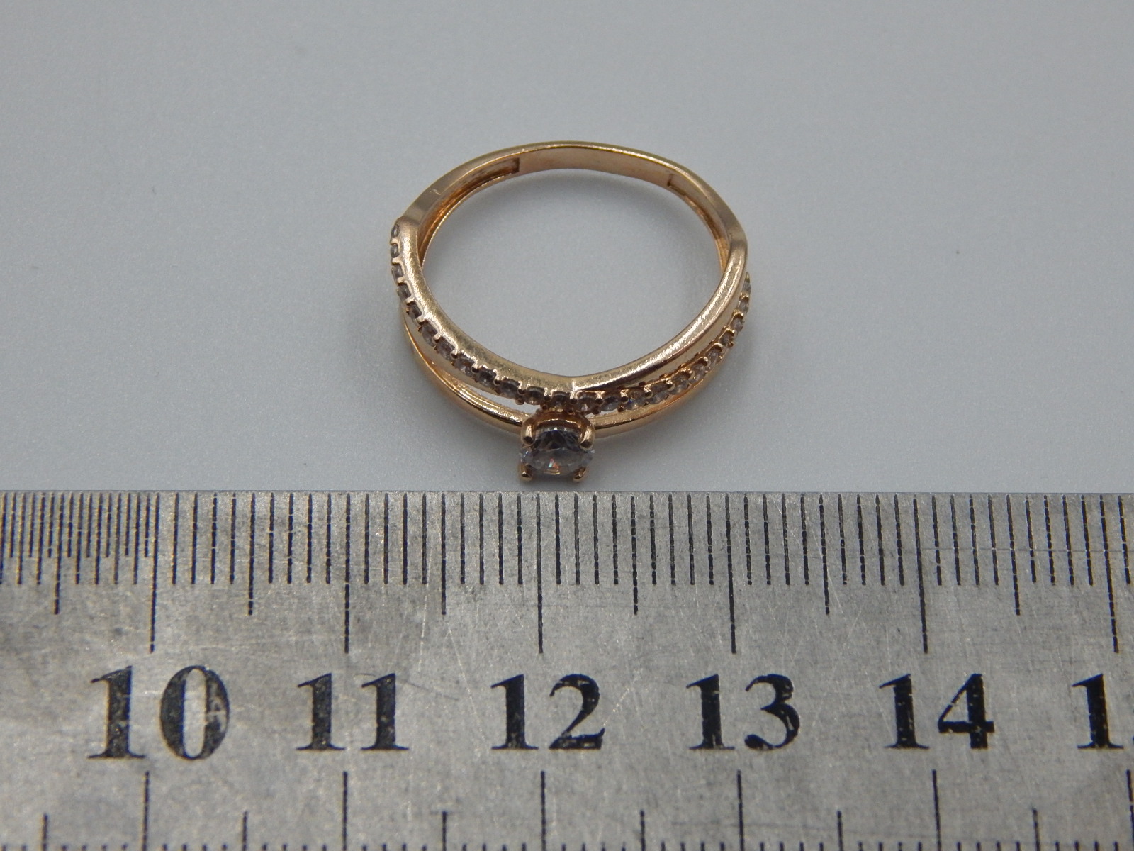 Кольцо из красного золота с цирконием (32273109) 9