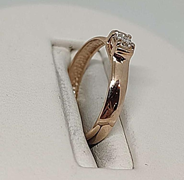 Кольцо из красного золота с бриллиантом (-ми) (33021320)  1