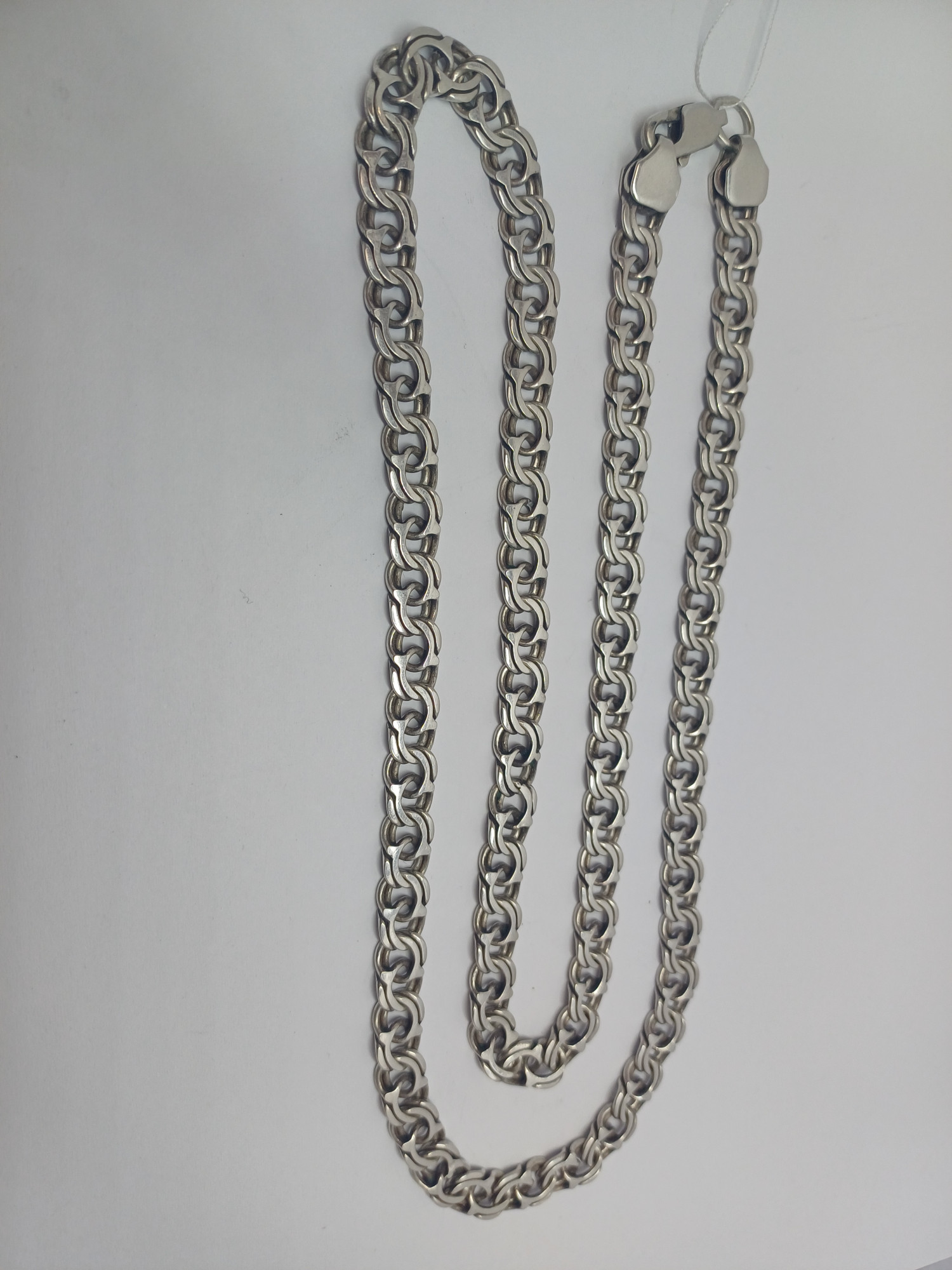 Серебряная цепь с плетением Бисмарк (33595507) 1