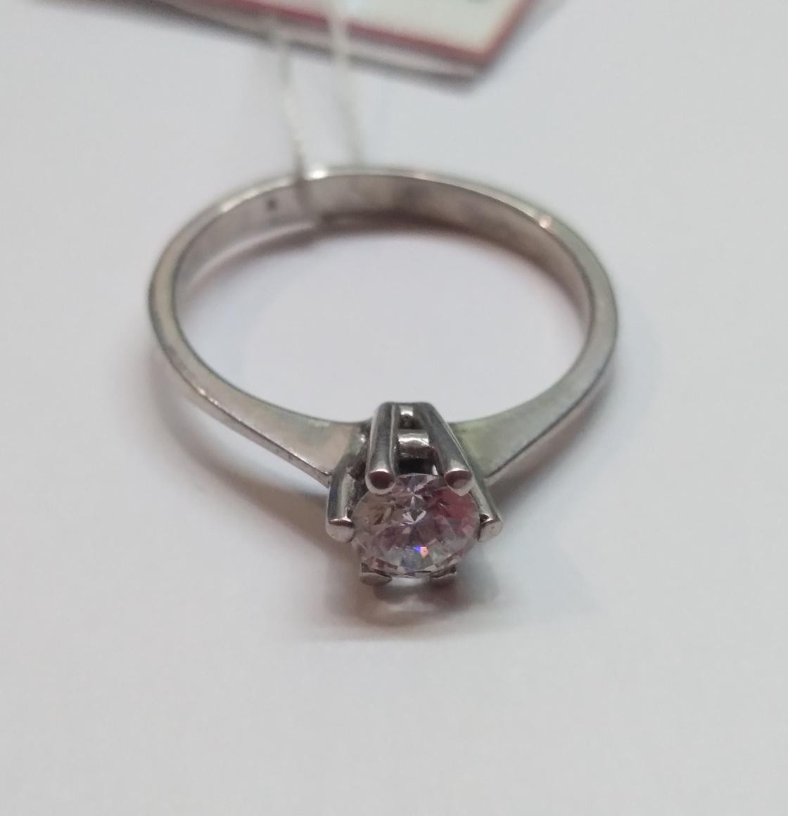 Серебряное кольцо с цирконием (30519520) 2