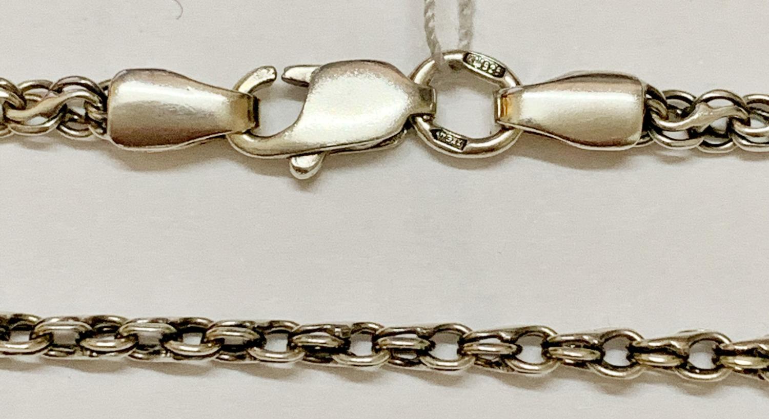 Серебряная цепь с плетением бисмарк (5460890) 1