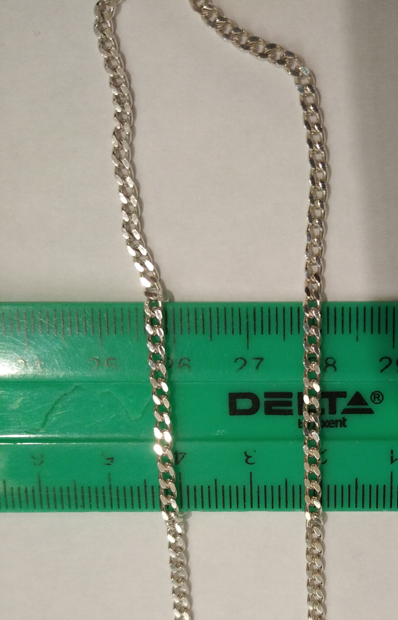 Серебряная цепь с плетением панцирное (30832385) 1