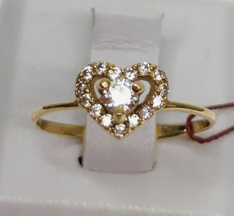 Кольцо из красного золота с цирконием (29194711) 0