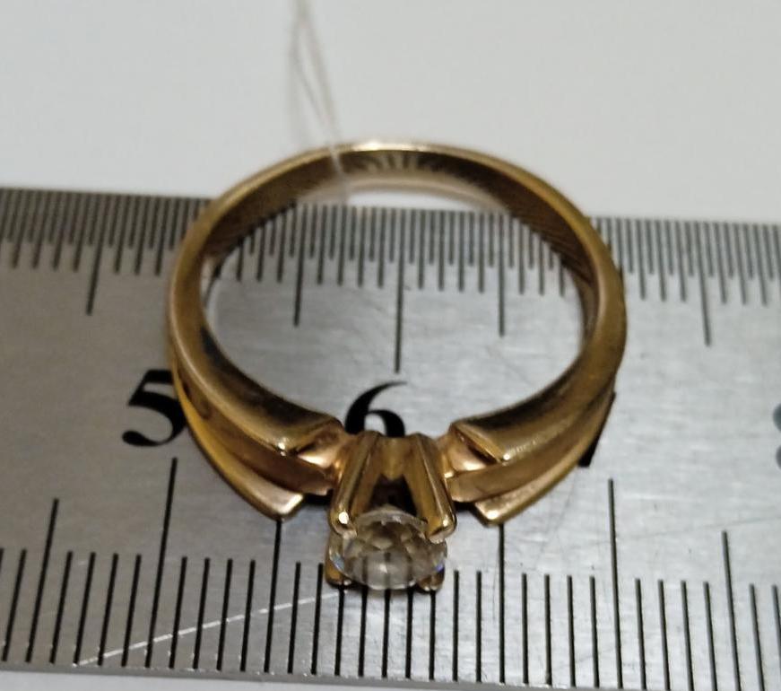 Кольцо из желтого и белого золота с цирконием (32727874) 3
