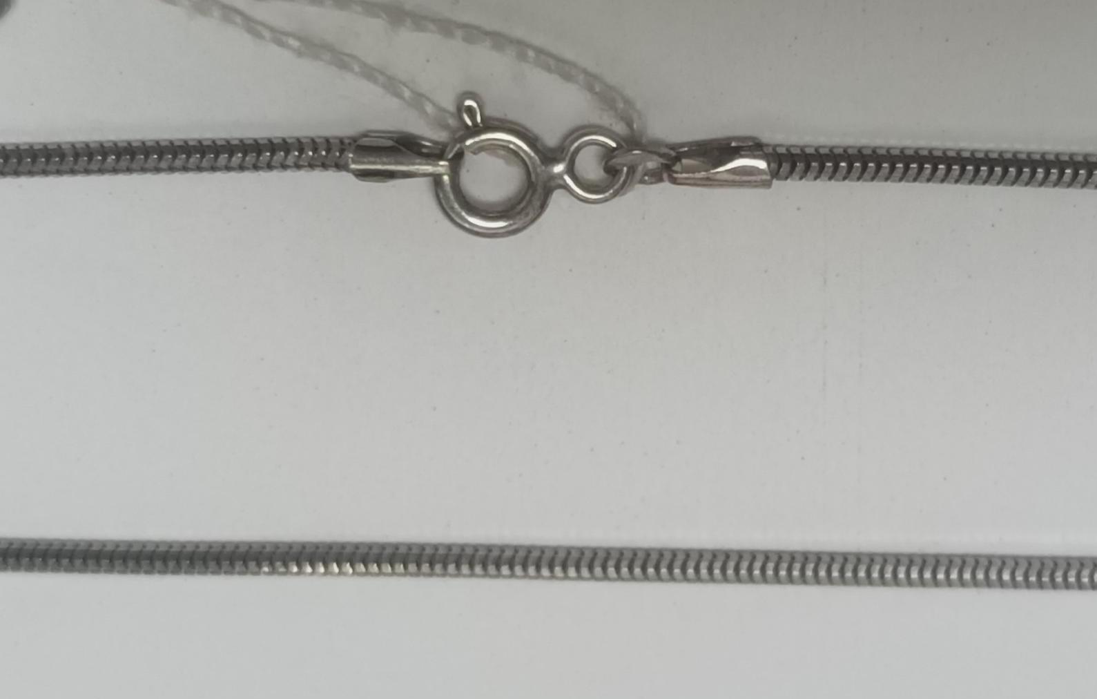 Срібний ланцюг із плетінням Снейк (30963164) 0