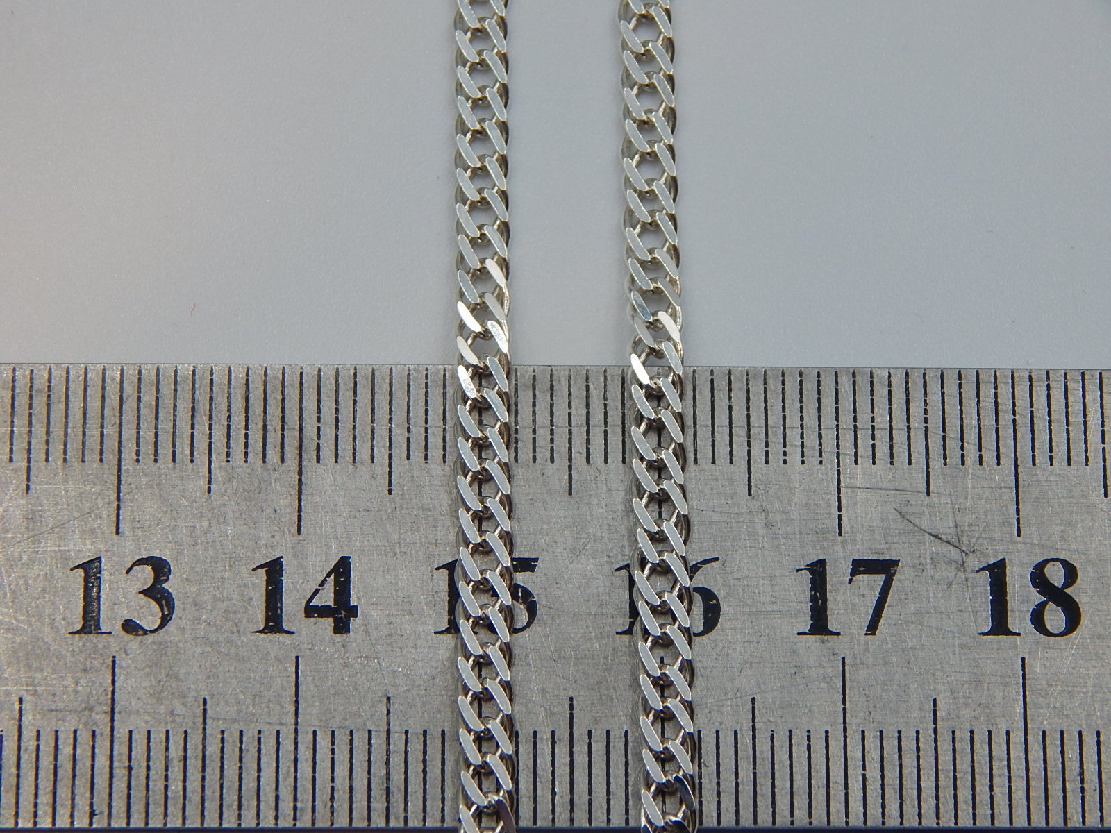 Срібний ланцюг з плетінням Подвійний ромб (32363031) 1