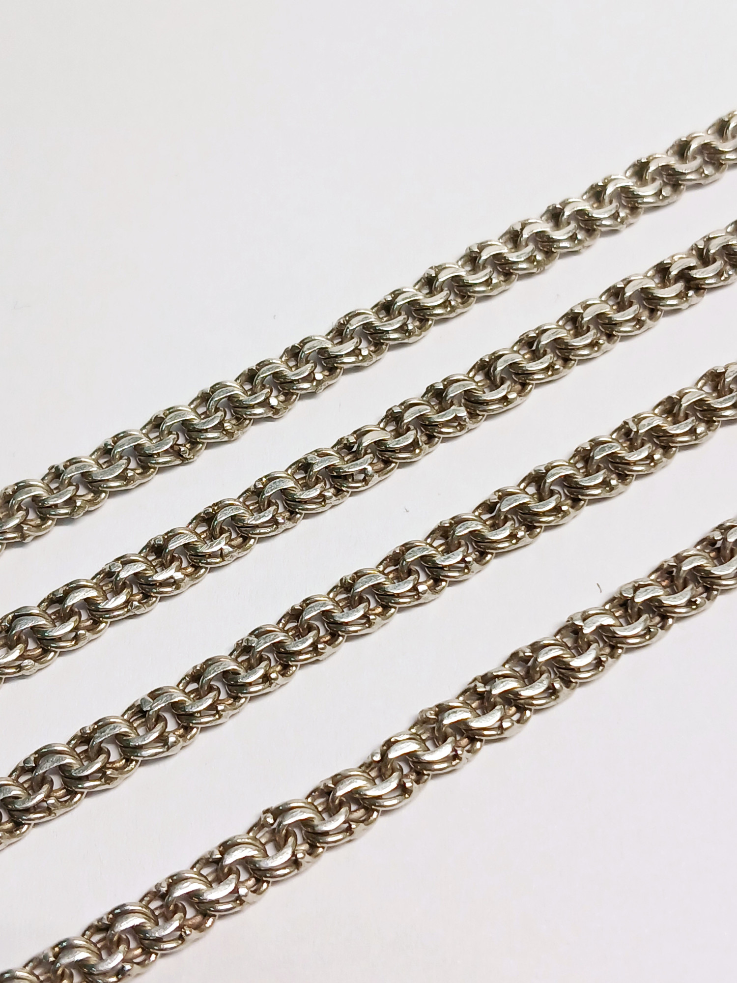 Серебряная цепь с плетением Бисмарк (32796047) 1