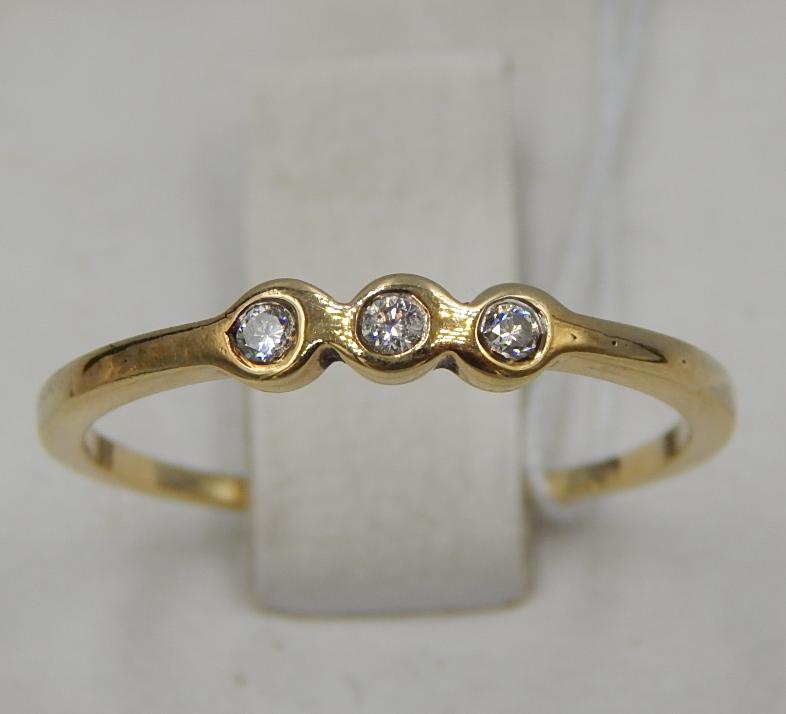 Кольцо из желтого золота с бриллиантом (-ми) (31539609) 1