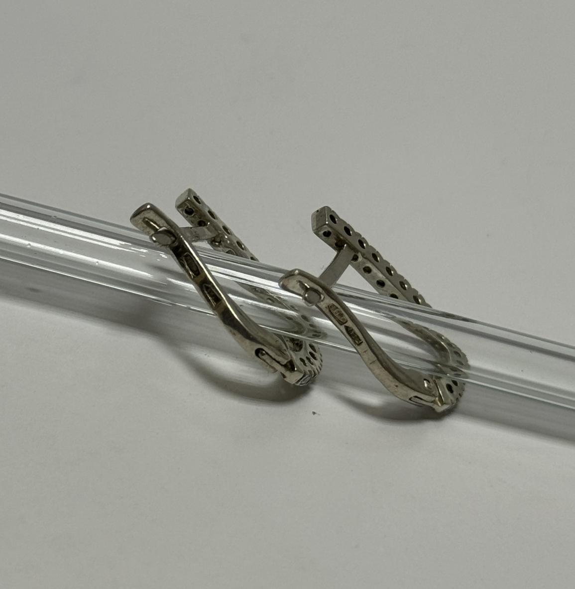 Срібні сережки з цирконієм (33912343) 4
