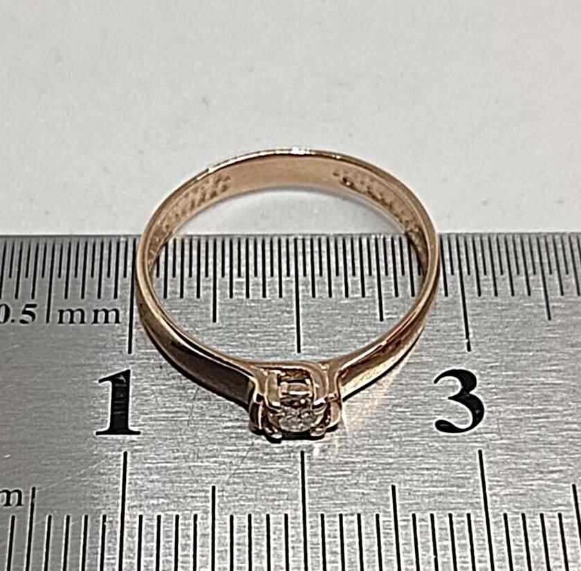 Кольцо из красного золота с бриллиантом (-ми) (33021320)  7