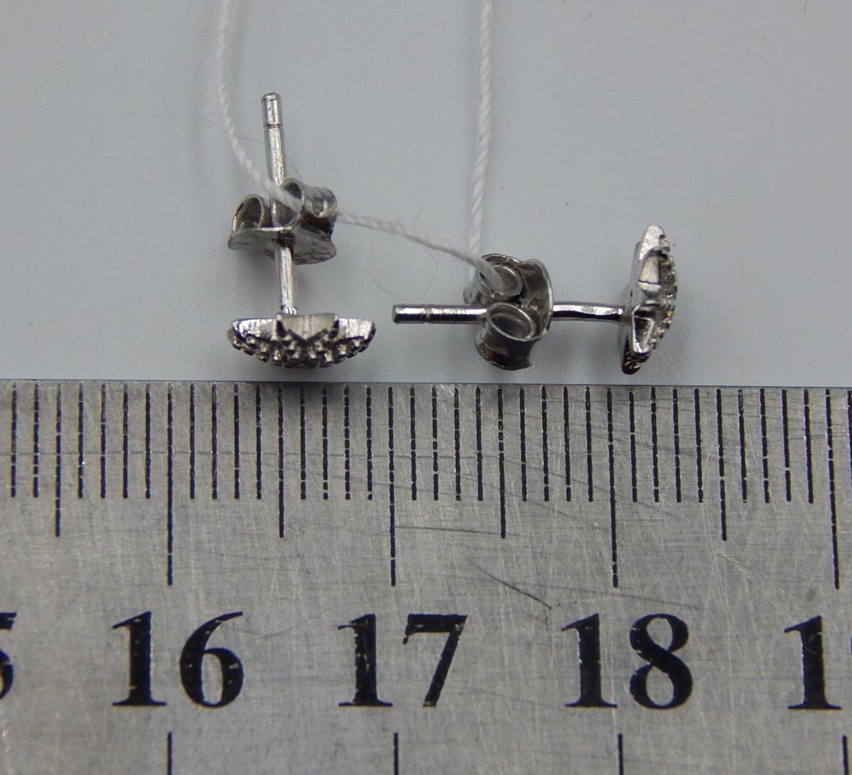Срібні сережки з цирконієм (33002427) 1