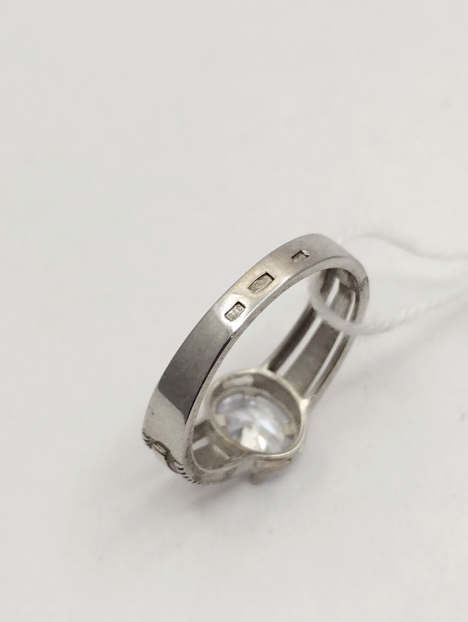Срібна каблучка із золотими пластинами та цирконієм (33407253) 1