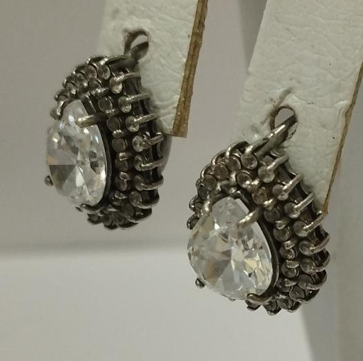 Срібні сережки з цирконієм (33684677) 1