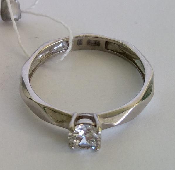 Серебряное кольцо с цирконием (28786832) 2
