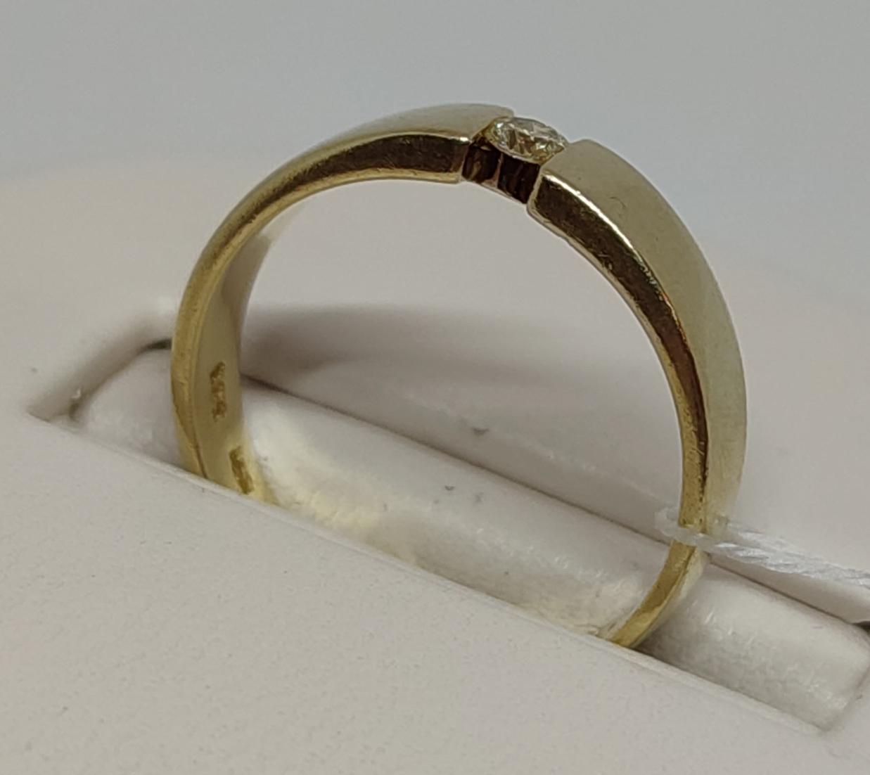 Кольцо из желтого золота с бриллиантом (-ми) (29521138)  1