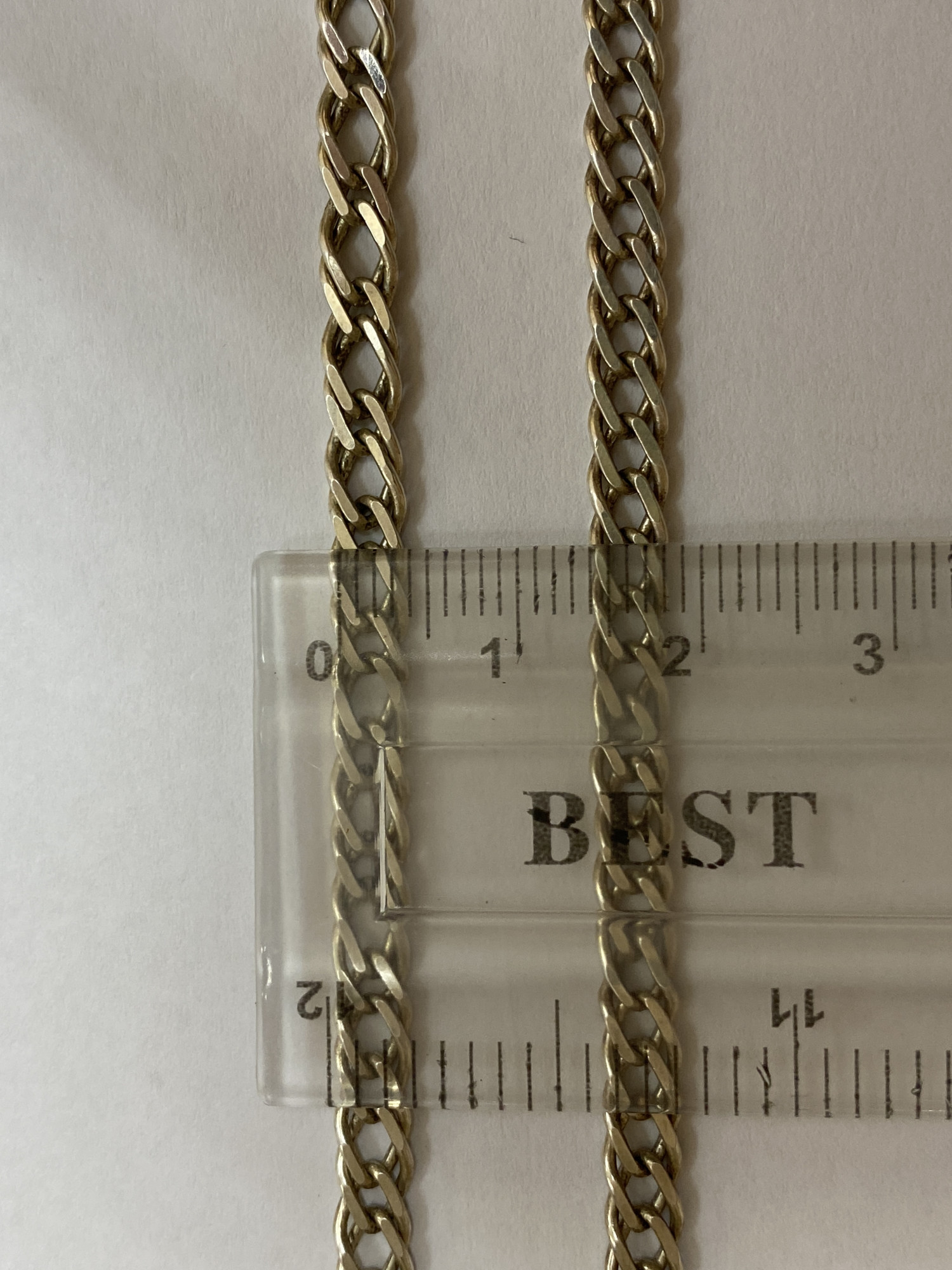 Серебряная цепь с плетением двойной Ромб (33740833) 2