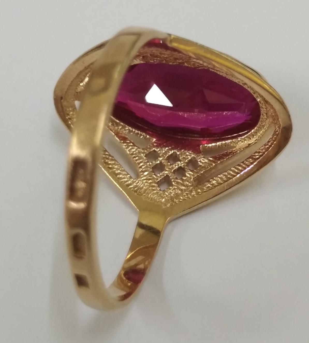 Кольцо из красного золота с рубином (32766785) 4