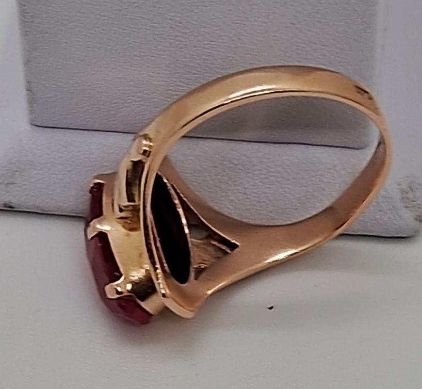 Кольцо из красного золота с корундом (32935750)  3
