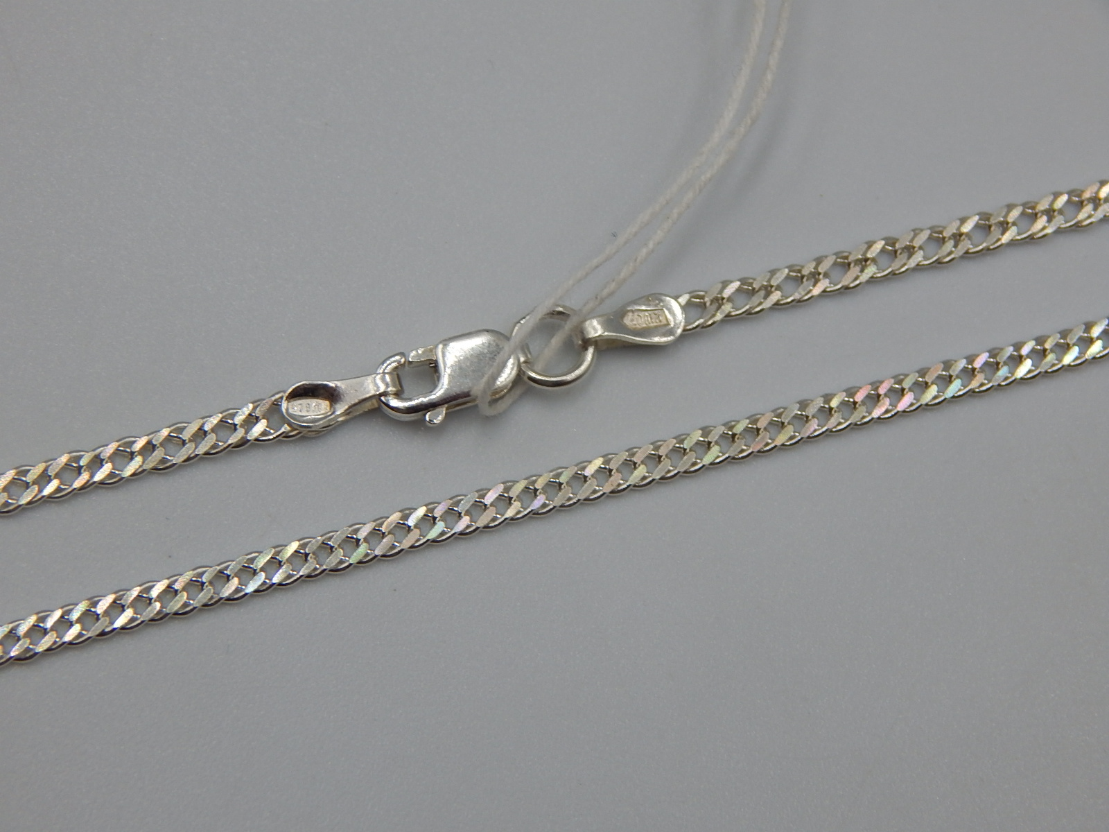 Серебряная цепь с плетением Двойной ромб (32202785) 0