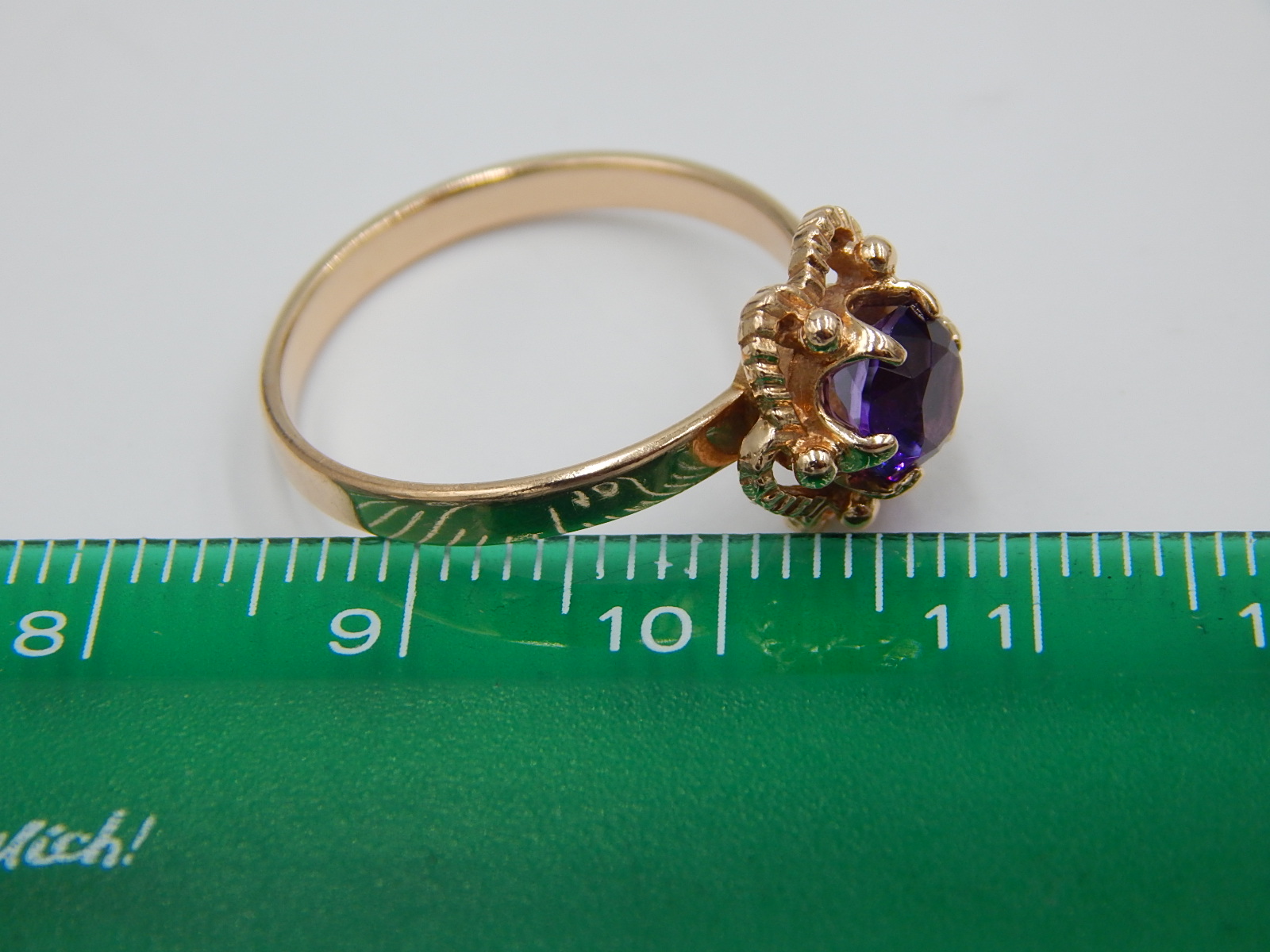 Кольцо из красного золота с цирконием (26259205) 7