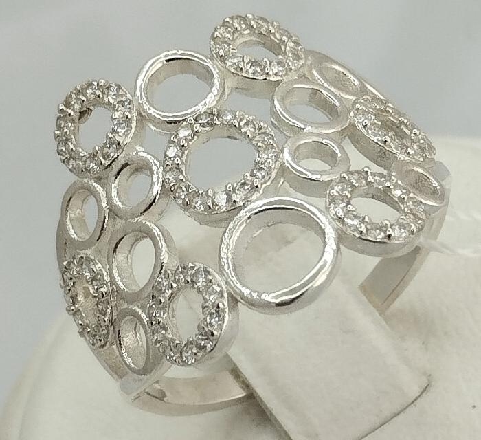 Серебряное кольцо с цирконием (32687354) 0