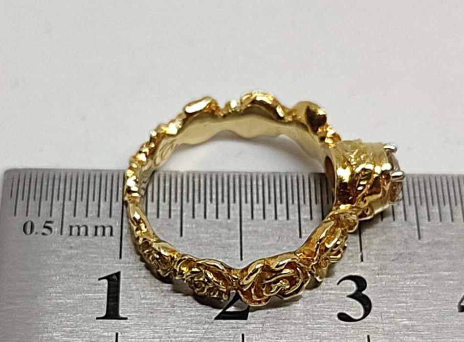 Кольцо из желтого золота с бриллиантом (-ми) (31529857) 7