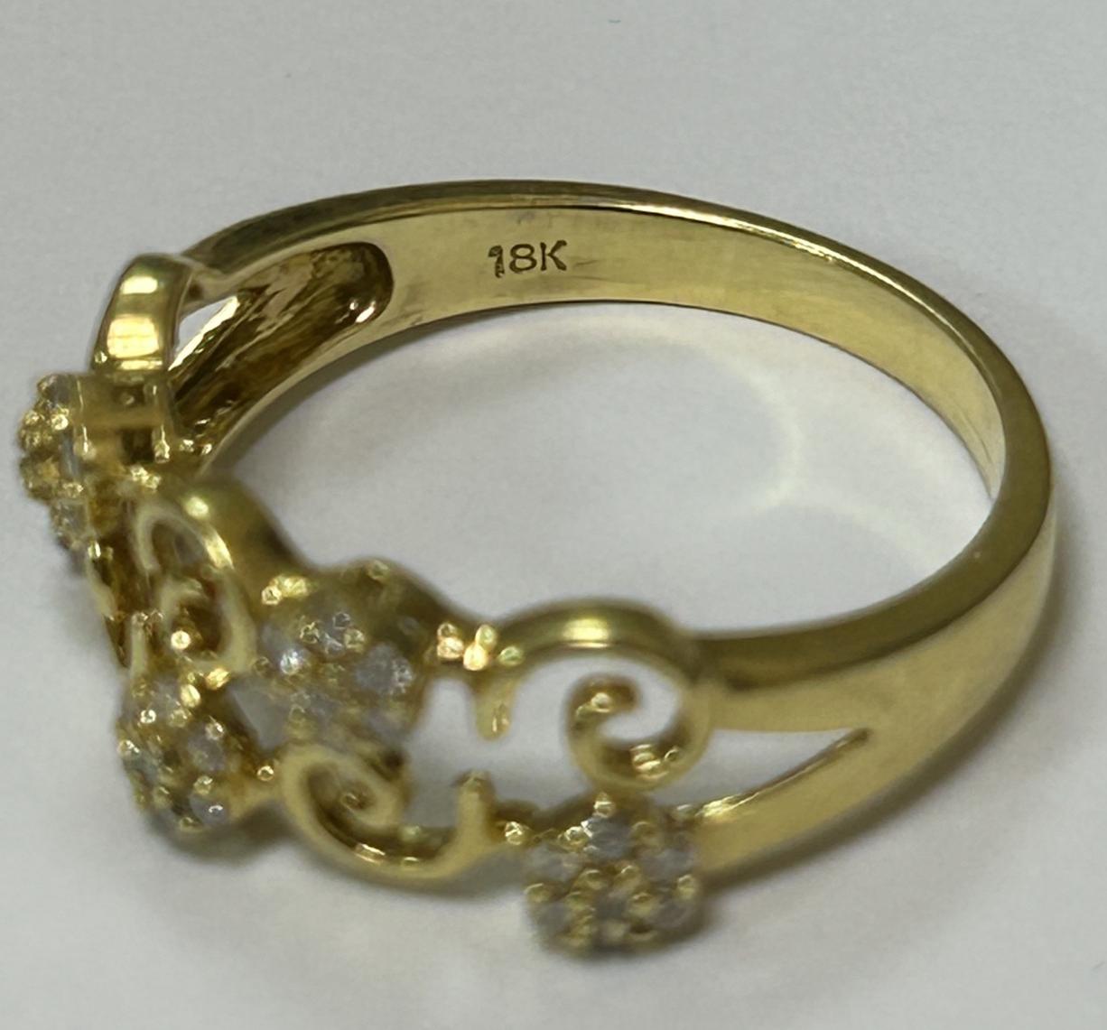 Кольцо из желтого золота с бриллиантом (-ми) (33609529) 3