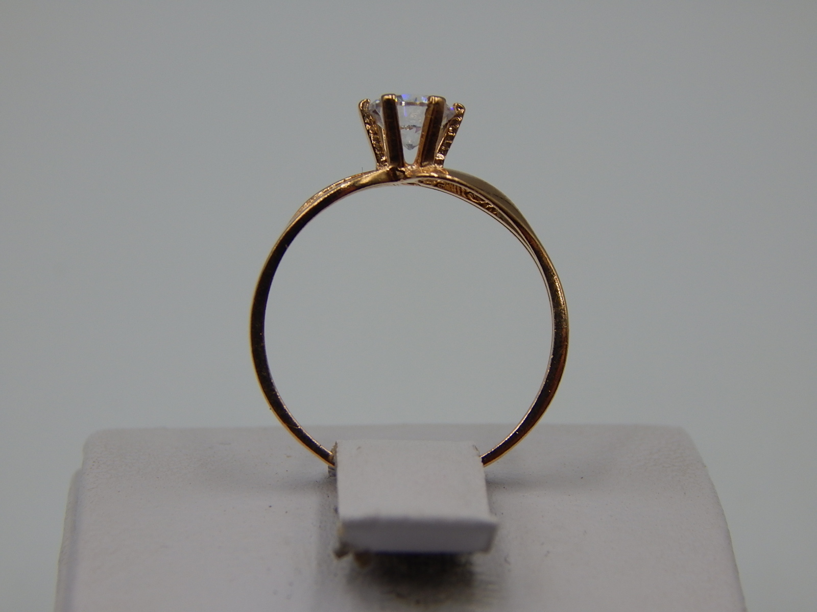 Кольцо из красного золота с цирконием (32454894) 6