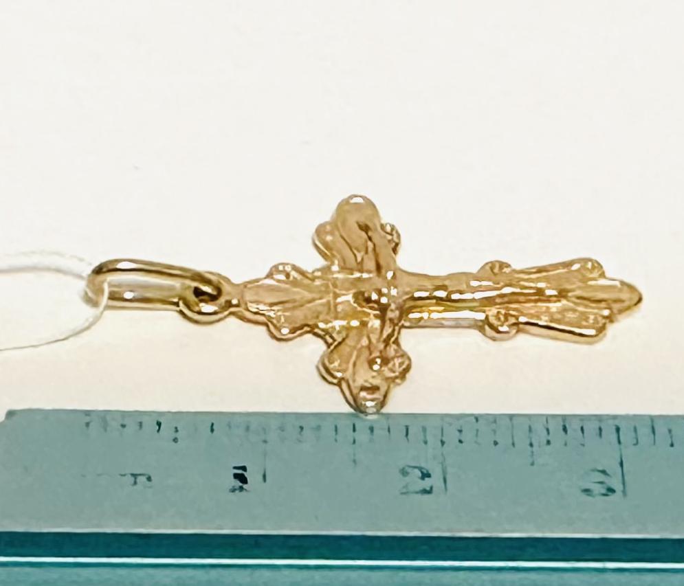 Підвіс-хрест з червоного золота (31878259) 2