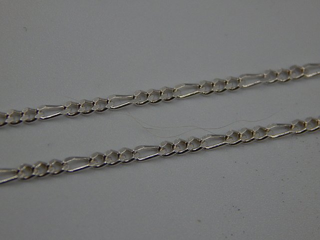 Серебряная цепь с плетением Картье (31931410) 2