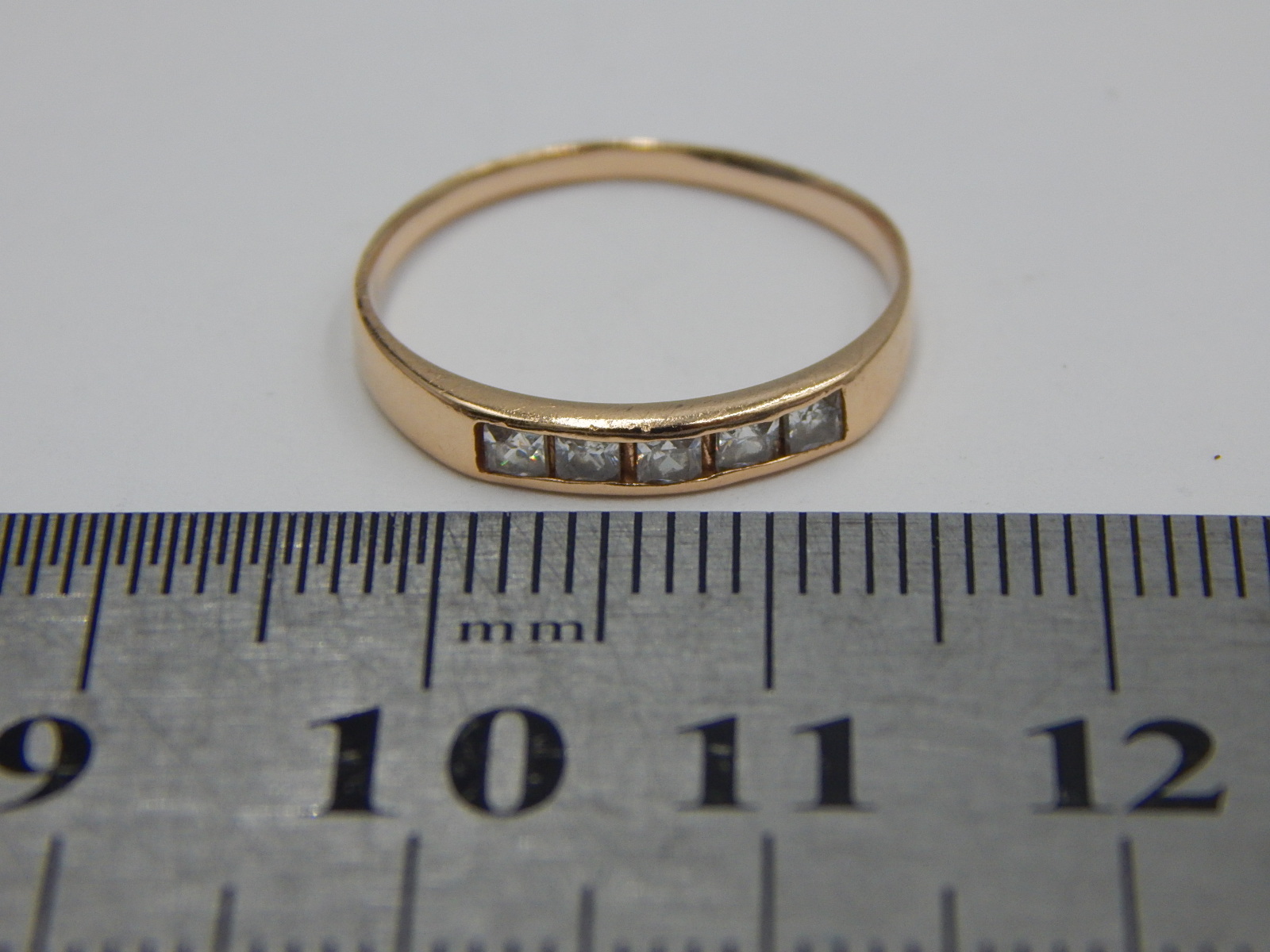 Кольцо из красного золота с цирконием (33684222) 7