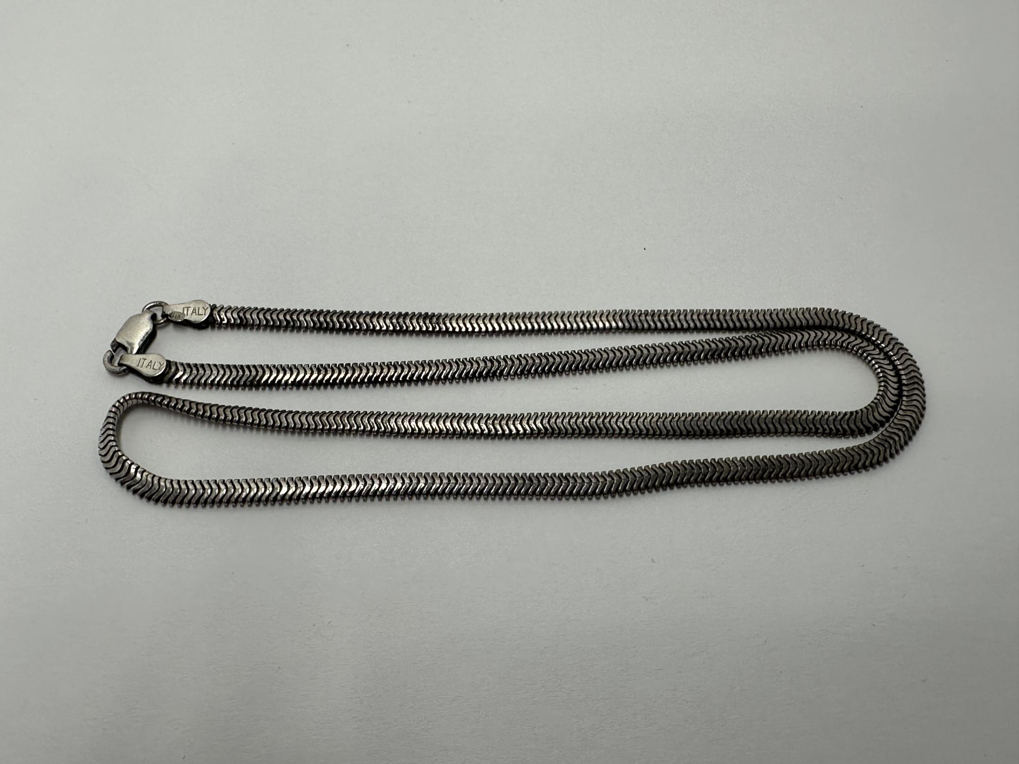 Срібний ланцюг із плетінням Снейк (33534874) 2