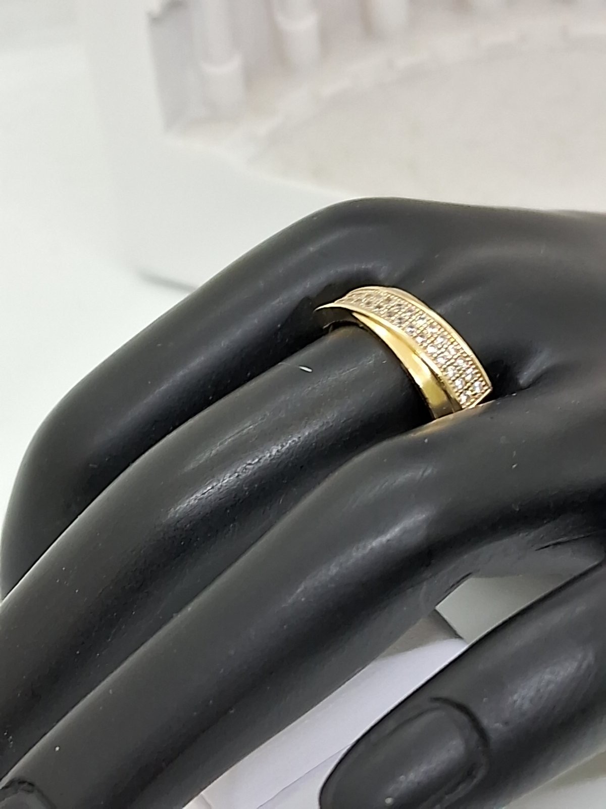 Кольцо из желтого золота с цирконием (32297590) 7