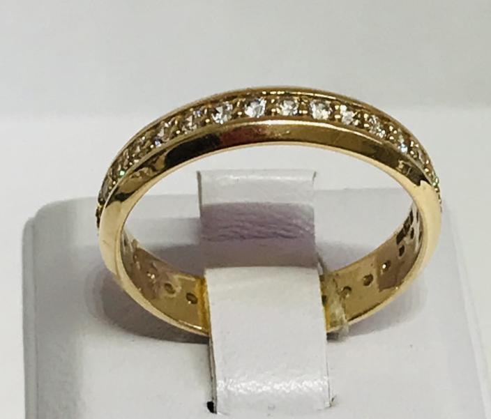 Кольцо из красного золота с цирконием (28948010) 2