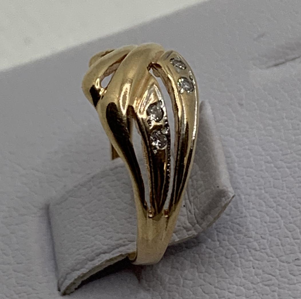 Кольцо из красного золота с цирконием (32582027)  1