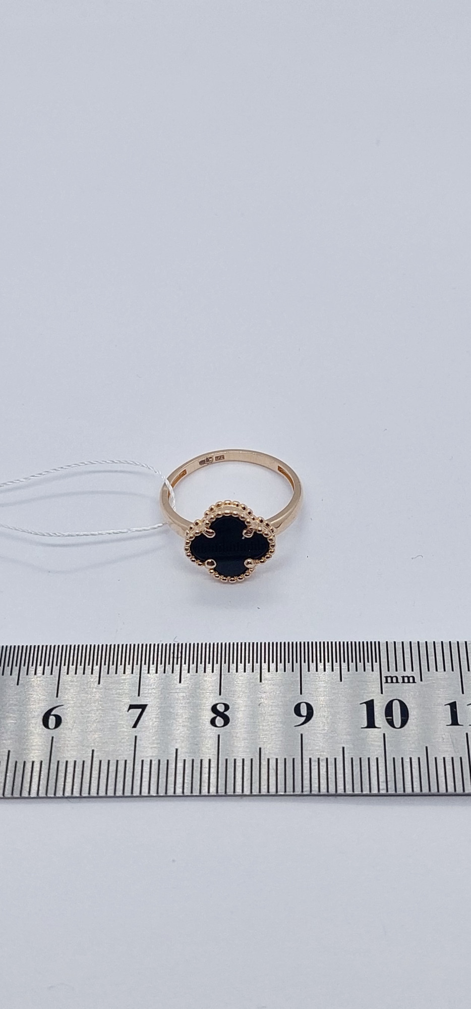 Кольцо из красного золота с ониксом (32775109) 7