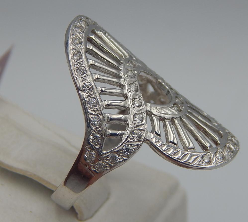 Серебряное кольцо с цирконием (30674463) 2