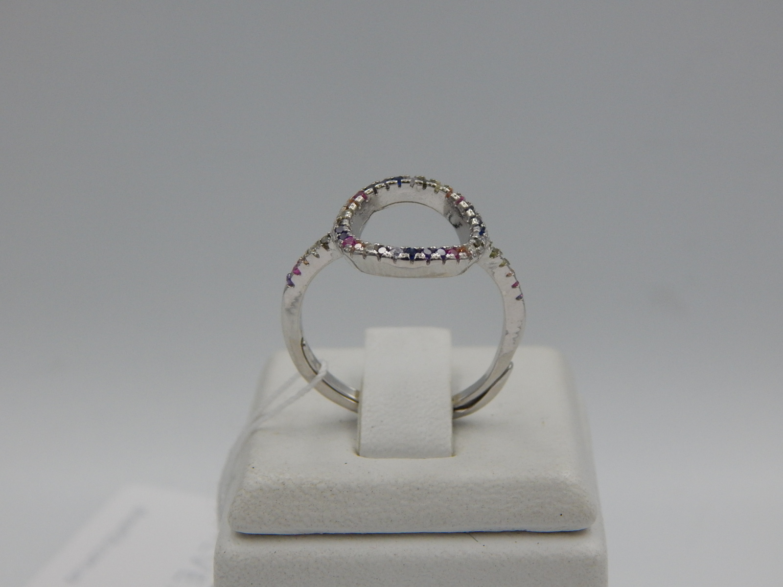 Серебряное кольцо с цирконием (30509346) 8